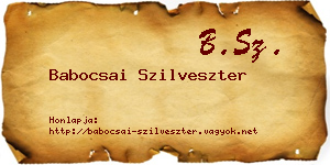 Babocsai Szilveszter névjegykártya